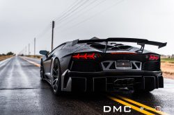 Carbon Fiber Rear Bumper & Diffuser "E-GT" fit the OEM Lamborghini Aventador Coupe & Roadster