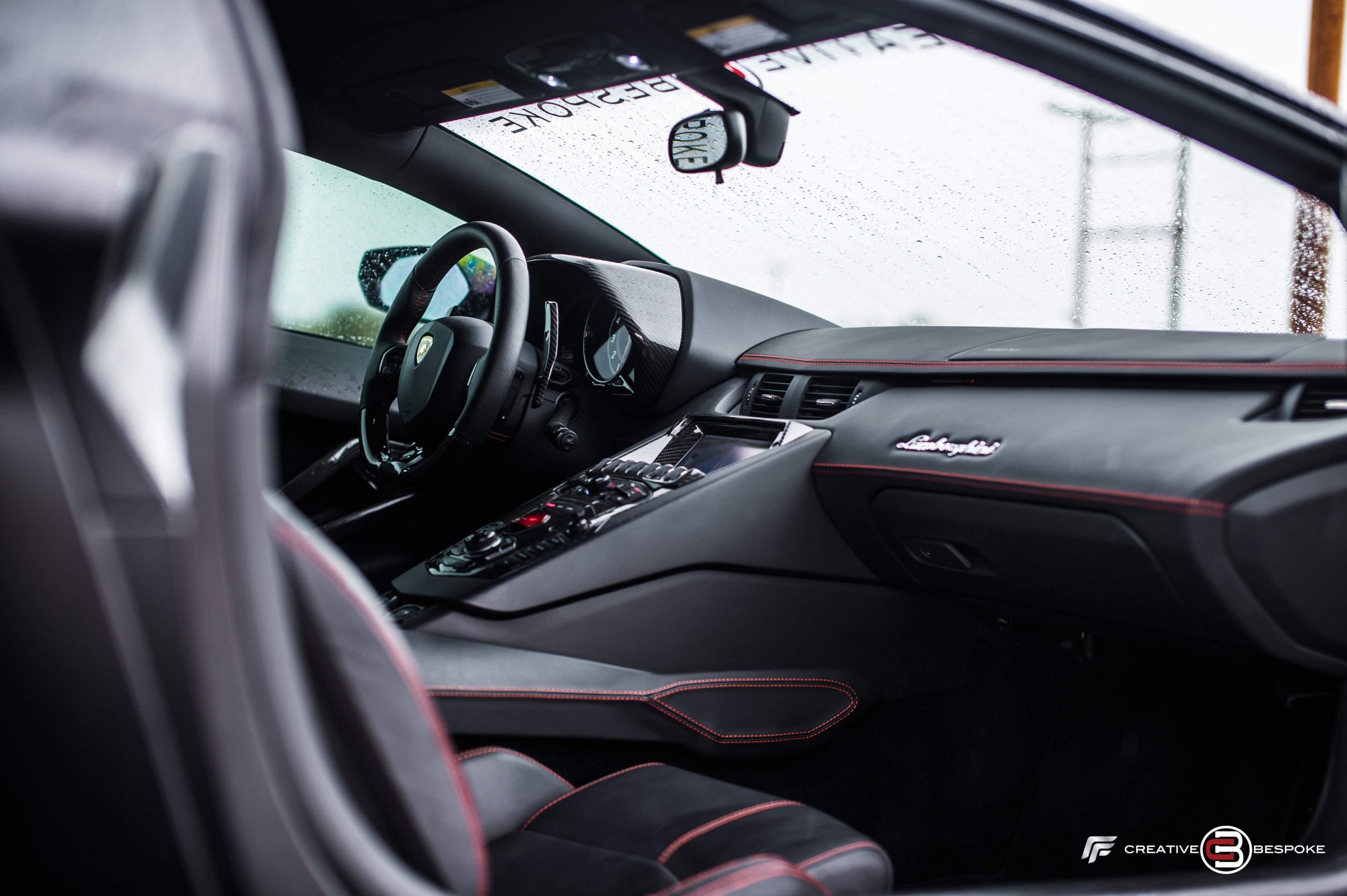 Lamborghini Aventador Edizione-GT Carbon Fiber Interior Panels & Steering  Wheel - DMC