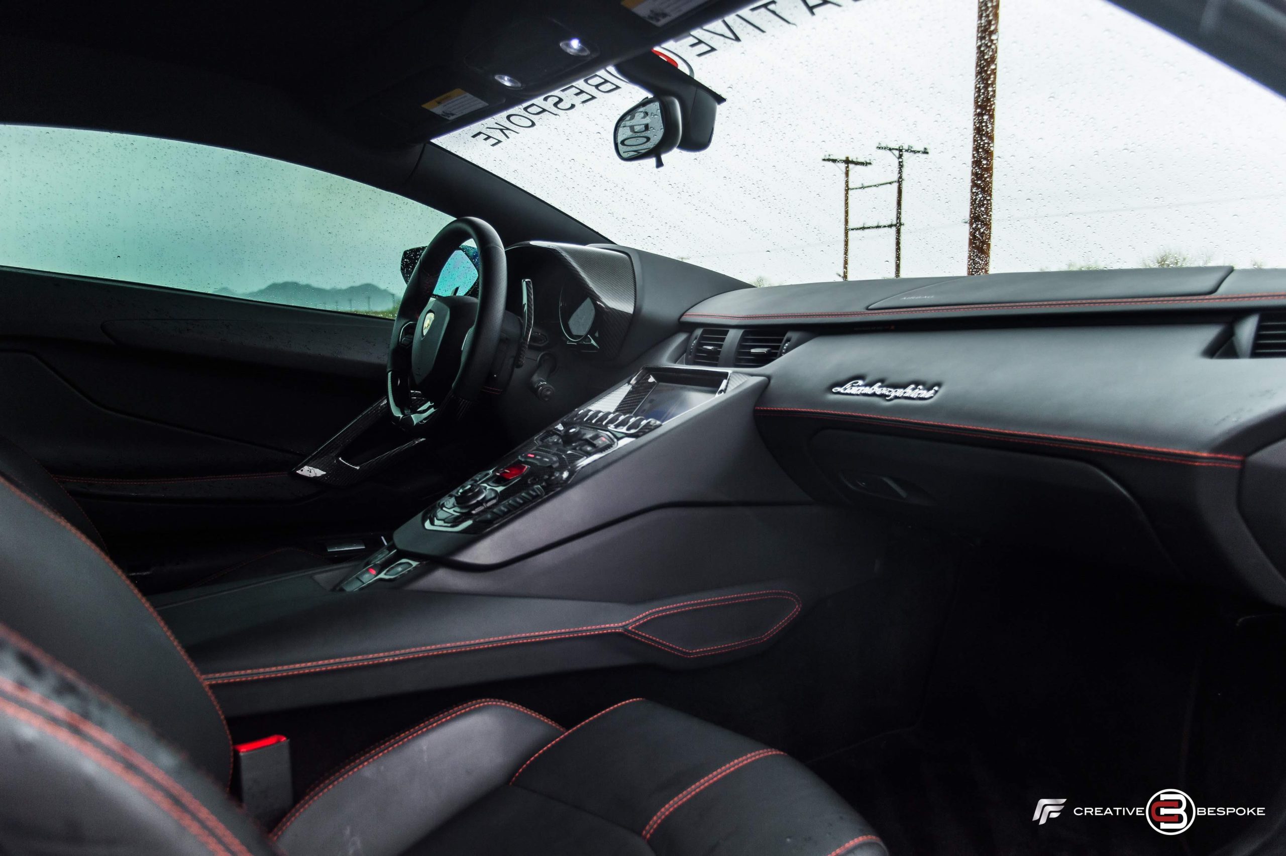 Lamborghini Aventador Edizione-GT Carbon Fiber Interior Panels & Steering  Wheel - DMC