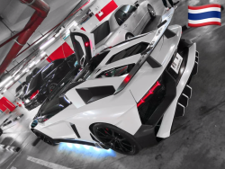 Carbon Fiber Side Skirts "E-GT" fit the OEM Lamborghini Aventador SV & SVJ Coupe & Roadster