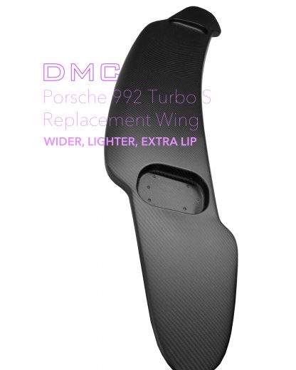 DMC Porsche 992 Turbo 2 Forged Carbon Fiber Rear Wing Replacment for the OEM Spoiler