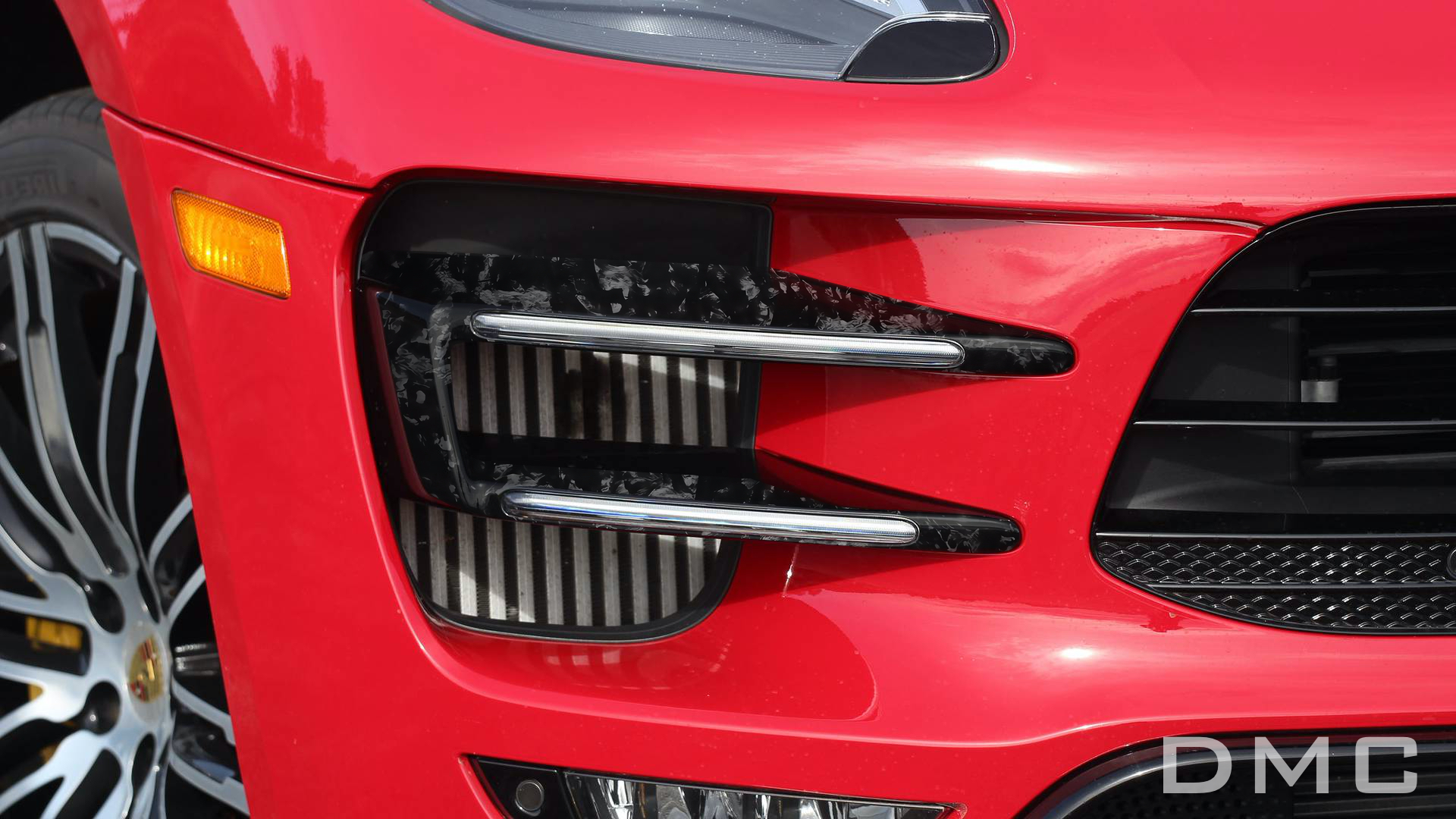 Porsche Macan (2014-2018) Front Bumper Forged Carbon Fiber Light Cover