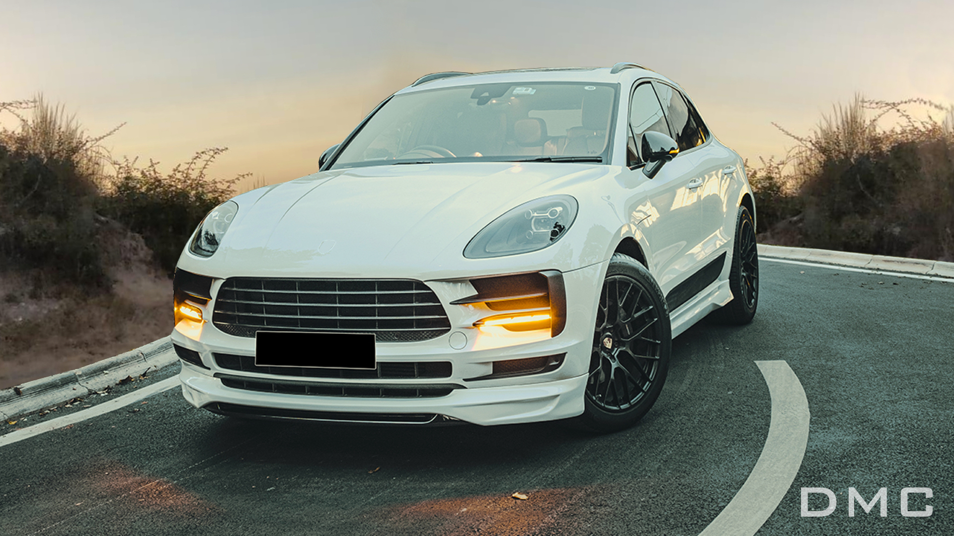 Porsche Macan (2019-2023) Front Bumper Forged Carbon Fiber Front Lip  Surround Skirt Splitter fits GTS, S and Turbo S - DMC