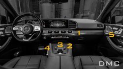 Mercedes Benz GLS 600 Maybach Class X167 C167 Forged Carbon Fiber Interior Kit: Door, Center Console, Gear Knob, Dashboard, Safety Handle Cover Trims: RHD Right Hand Drive & LHD Left