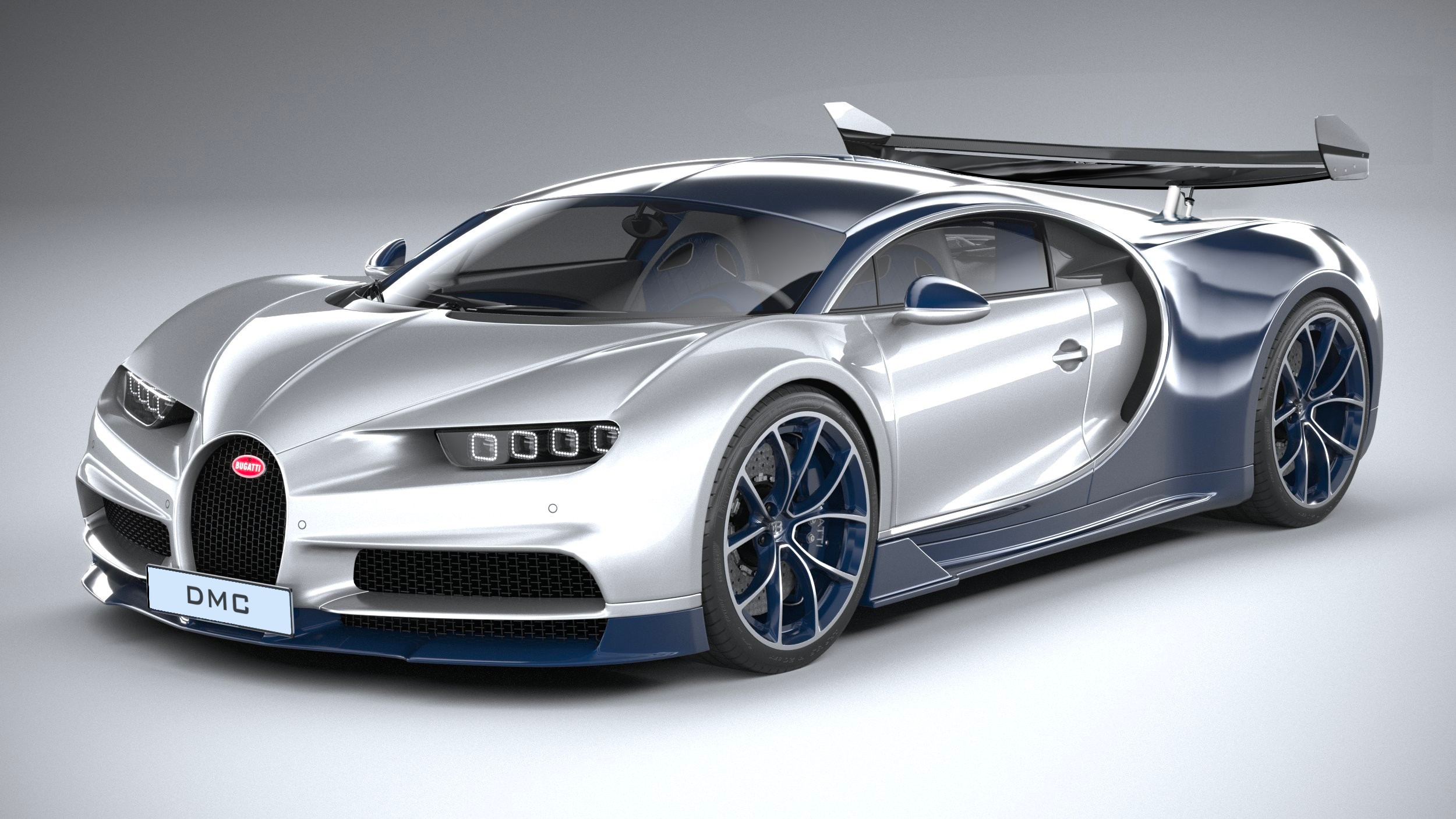 Bugatti Chiron Estremo Body Kit: Forged Carbon Fiber Rear Wing