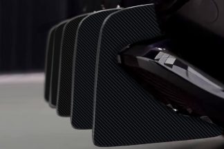 DMC Carbon Fiber Rear Diffuser Add-On for Aston Martin DBX with 5 aggressive fins for enhanced aerodynamics and luxury styling