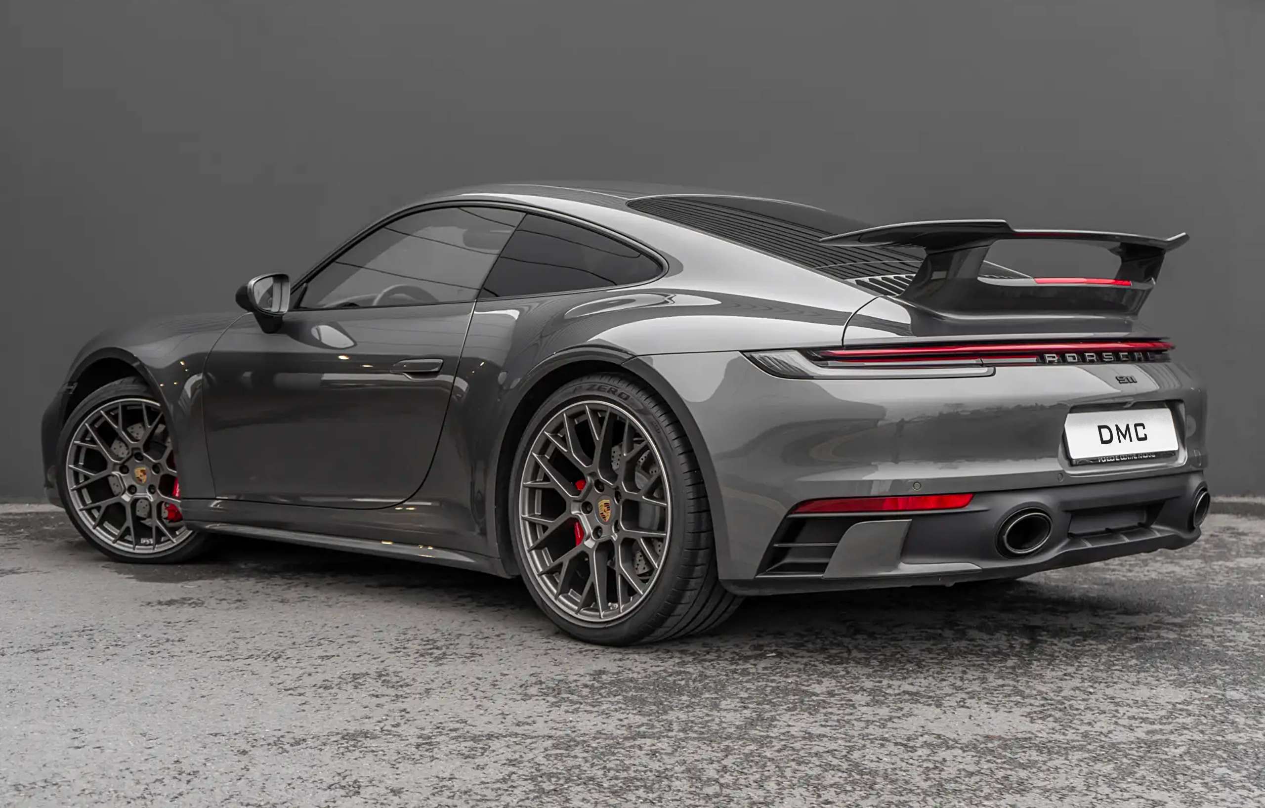 Porsche 911-992: Carbon Fiber Wing Spoiler: Fits the PORSCHE AERO KIT Base  Spoiler as replacement for the OEM Carrera 4S, GTS, Targa - DMC