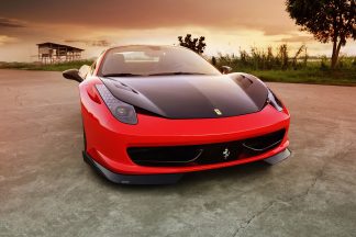 DMC Ferrari 458 Italia Elegante Carbon Fiber Front Lip Splitters