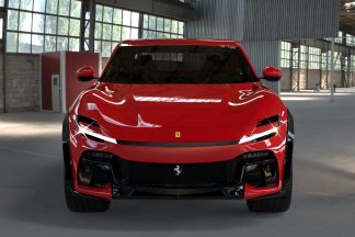 Ferrari Purosangue Carbon Fiber Wide Body Kit: Front Lip Spoiler: Front View