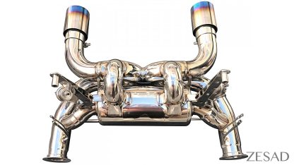 Lamborghini LP700 Exhaust to SVJ Style Stainless Steel with Titanium End Tips
