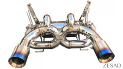 Lamborghini LP700 Exhaust to SVJ Style Stainless Steel with Titanium End Tips