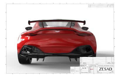 Aston Martin F1 Edition Carbon Fiber Rear Wing Spoiler Rear View