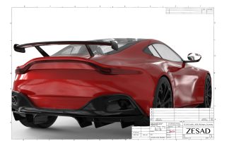 Aston Martin F1 Edition Carbon Fiber Rear Wing Spoiler Rear Side View