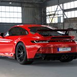 DMC Porsche 992 GT3 Carbon Fiber Aero Kit replaces OEM Body Parts: Rear View Wing