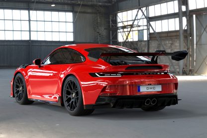 DMC Porsche 992 GT3 Carbon Fiber Aero Kit replaces OEM Body Parts: Rear View Wing