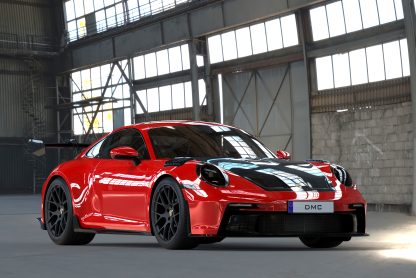 DMC Porsche 992 GT3 Carbon Fiber Aero Kit replaces OEM Body Parts: Front Hood
