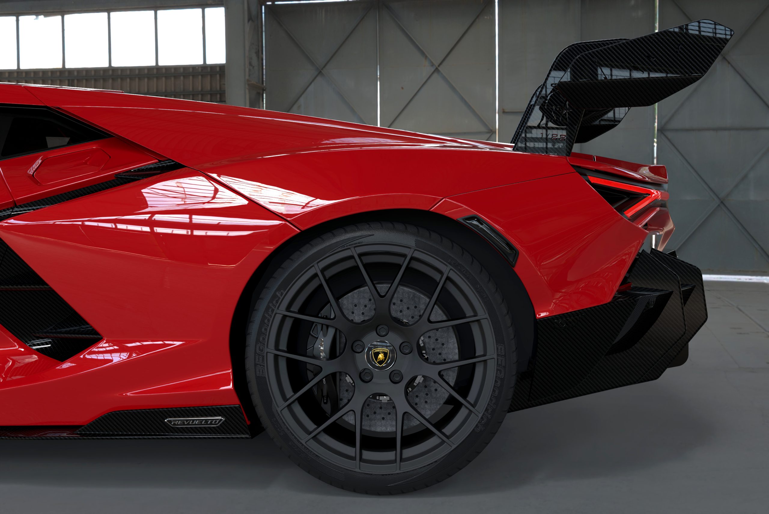 Lamborghini Revuelto: Carbon Fiber Rear Diffuser Aero Tunnel: Fits OEM  LB744 Coupe u0026 Spyder - DMC