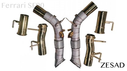 Ferrari SF90 Exhaust System OPF End Muffler Catless Downpipes Sport Catalyst Replacement Stainless Steel