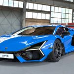 Lamborghini Revuelto "Schuhmacher" Edition Front Lip Splitters Carbon Fiber Front Quarter View