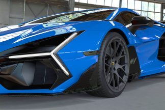 Lamborghini Revuelto Aero Kit Carbon Fiber Front Lip Front Quarter Close up