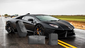 Lamborghini Aventador Edizione-GT Travel Bag Set Black