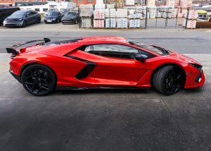 Lamborghini Revuelto Carbon Fiber Rear Wing Spoiler Right Side View