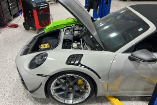 Porsche 992 Turbo S Carbon Fiber Front Bumper Carnards & Fender & Hood
