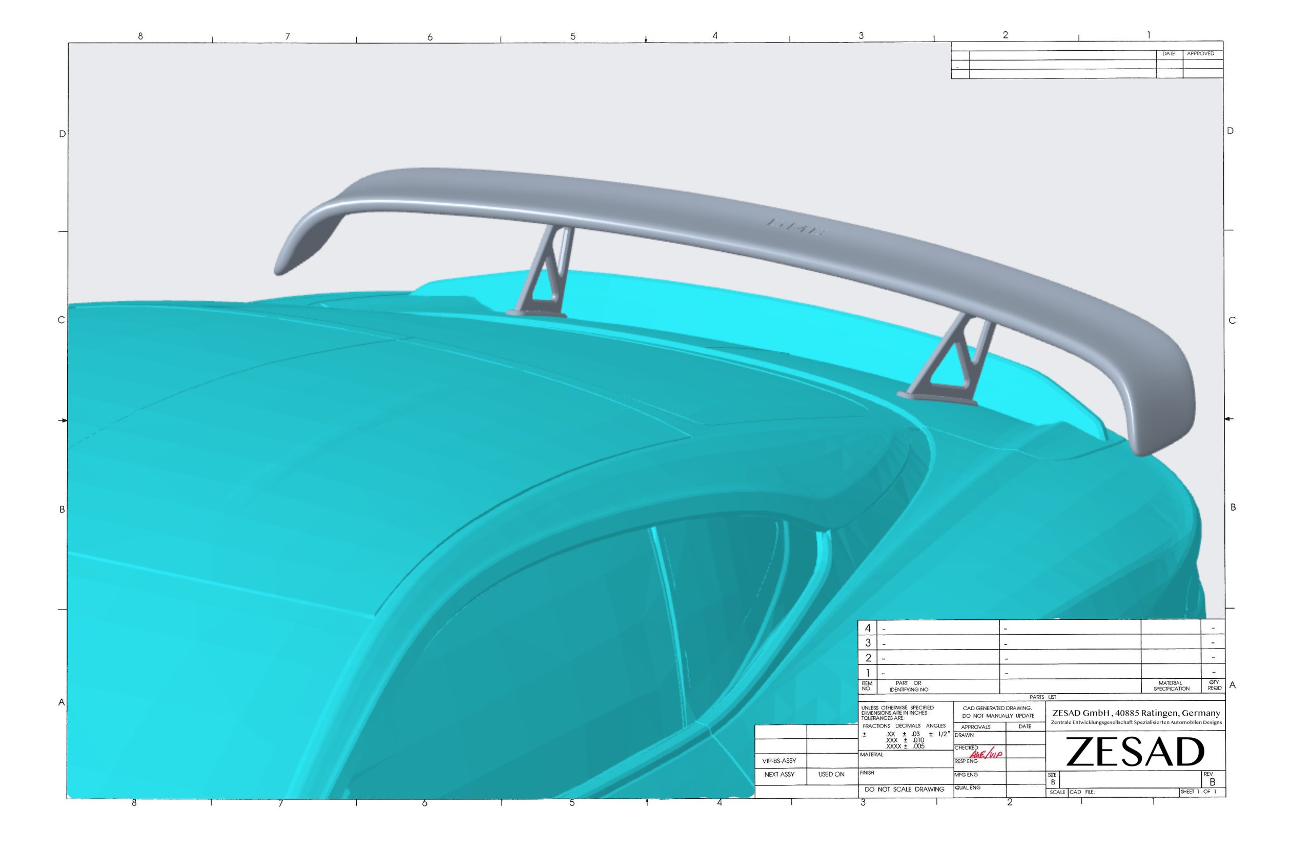 Aston Martin DBS (V12 2018-2025) Carbon Fiber Rear Wing Spoiler