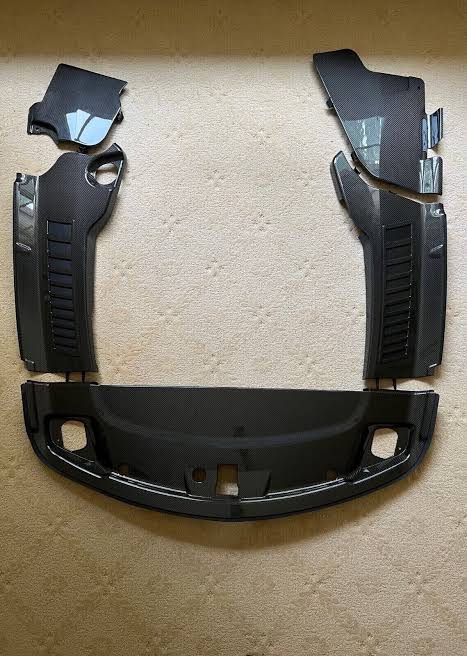 Mercedes Benz SLS OEM Original Black Series Engine Covers Carbon Fiber: All Panels