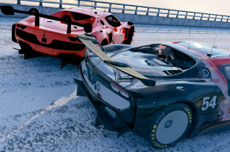 Ferrari 296 XX Rear Wing Spoiler Carbon Fiber