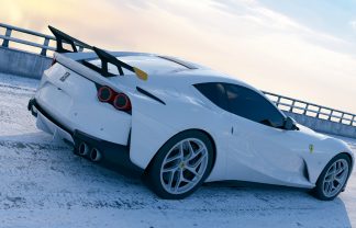 Ferrari 812 XX Rear Wing Spoiler in Carbon Fiber