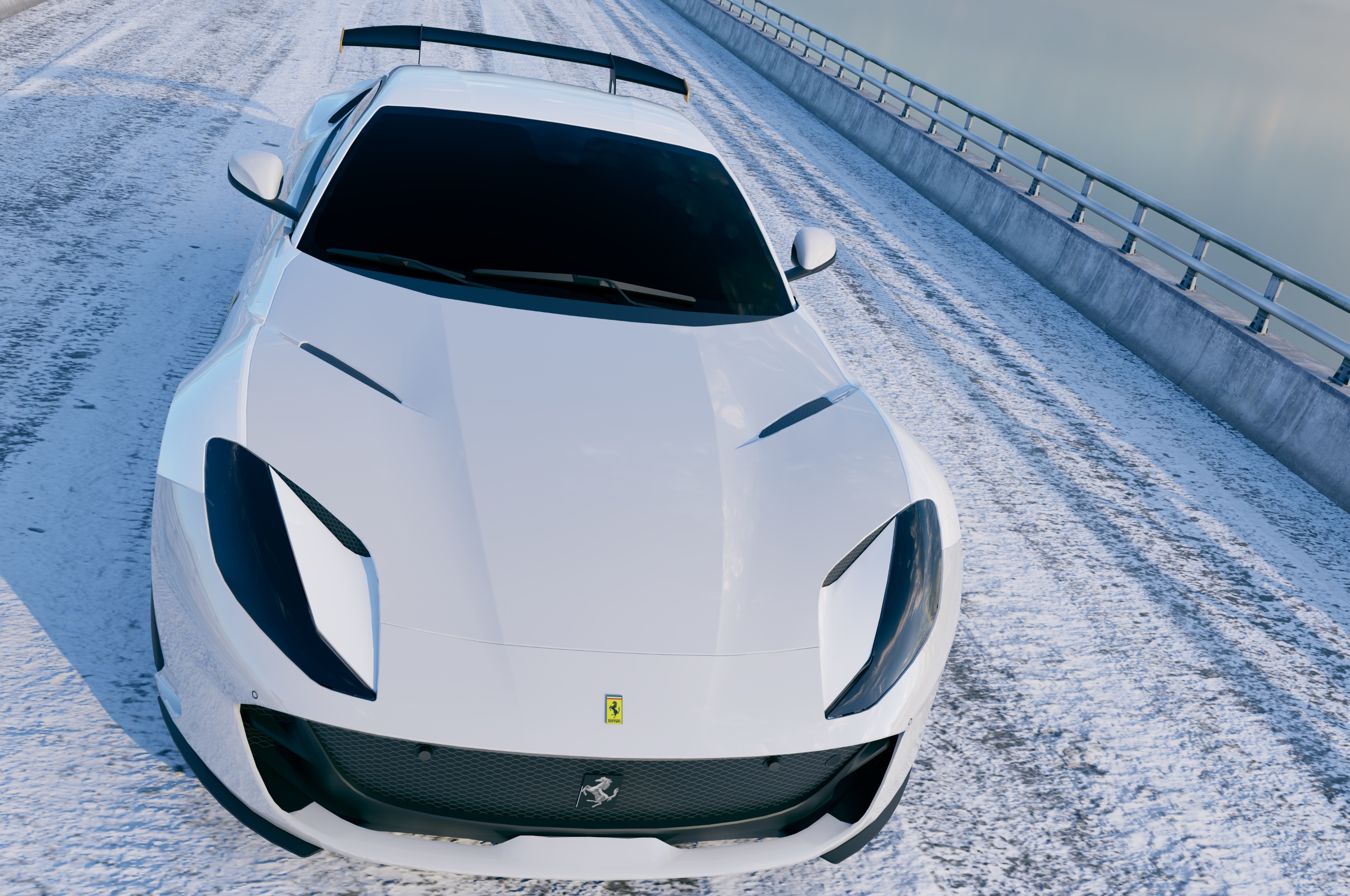 Ferrari 812 XX Rear Wing Spoiler in Carbon Fiber