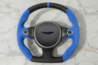 Aston Martin Custom Steering Wheel Vantage, DB11, DBS Superleggera, DBX, with Leather, Alcantara and Carbon Fiber