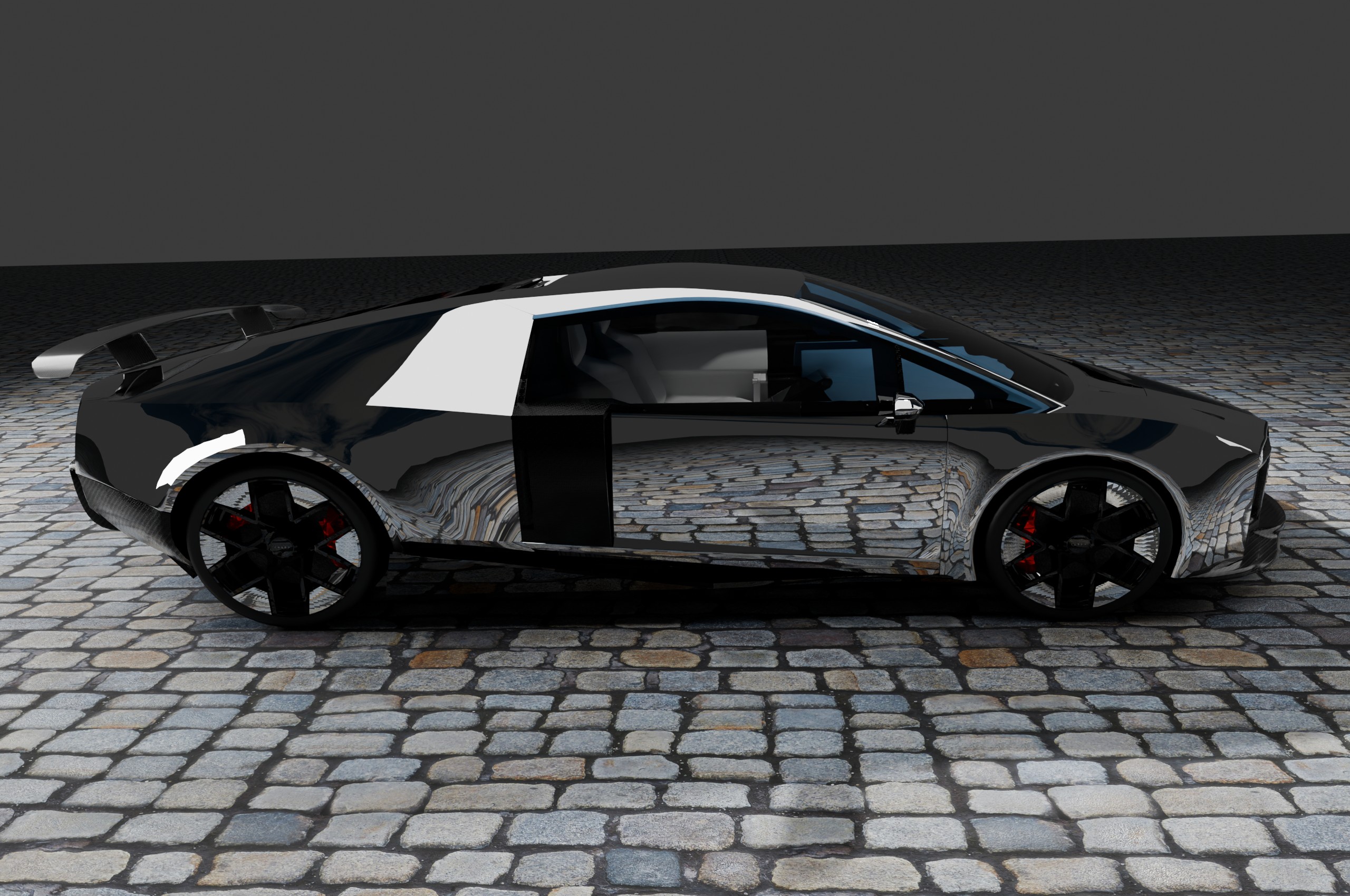 Audi Novulari Carbon Fiber Rear Wing Spoiler in DIablo SV Style